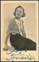 Magda Schneider (1909-1996) német színésznő aláírása őt ábrázoló fotólapon / autograph signature of Magda Schneider German actress