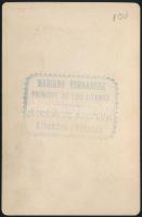 cca 1900 Férfi portré, keményhátú fotó, Alhambra, Granada, pecséttel jelzett, 13x8,5 cm