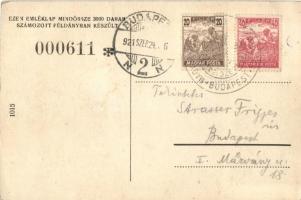 1921 A magyar levélbélyeg 50 éves jubileuma. Levélbélyeggyűjtők Egyesületének Otthona, Fő posta. 611...