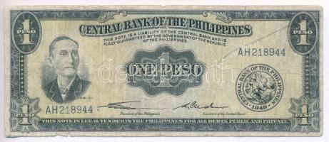 Fülöp-szigetek DN (1949) 1P T:III- Philippines ND (1949) 1 Peso C:VG Krause 133