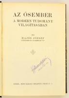 Hajós József: Az ősember a modern tudomány világításában. Bp.,1913,Rényi. Átkötött félvászon-kötés, ...