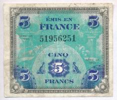 Franciaország / Szövetséges katonai kiadás 1944. 5Fr T:III- France / Allied military currency 1944. 5 Francs C:VG Krause 115