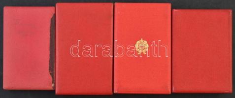 4db-os szocialista kitüntetés tétel, közte 1954. "Szocialista Munkáért Érdemérem" zománcoz...