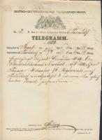 1866 Díszes távirat PARNDORF (Burgenland) - Raab