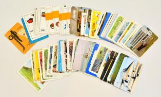 cca 1964-1990 65 db különféle kártyanaptár