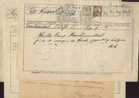 1901-1902 3 db távirat klf bérmentesítésekkel