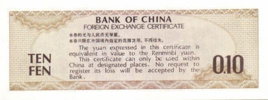 Kína/Hainan Bank 1949. 2c, 5c T:I + Bank of China/Foreign Exchange Certificates 1979. 10F, 50F T:I,I...