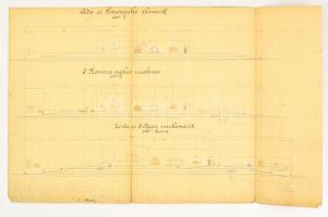 cca 1870-1890 Fantasztikus vasúttörténeti tétel: VÉDETT! A Szabadka-Zenta- Óbecse és Zenta-Horgos-Ób...