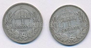1893KB-1895KB 1K Ag "Ferenc József" (2x) T:2-,3
Adamo K5