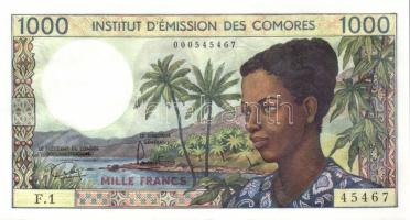 Komori szigetek 1976. 1000Fr T:I