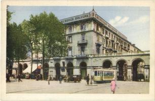 Torino, Turin; Albergo Ristorante Bologna / hotel and restaurant, tram, automobile