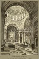 Torino, Turin; Santuario Basilica, Di Maria Ss. Ausiliatrice / church interior, litho, artist signed