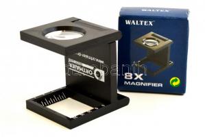 Waltex ékszerész/bélyegnagyító, 8×, saját dobozában