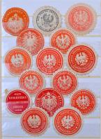 180 db régi német pecsétbélyeg 6 lapos kis berakóban