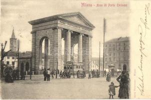 Milano, Milan; Arco di Porta Ticinese / arch gate, tram (EK)