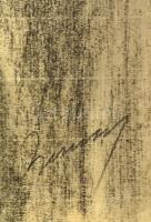 Barcsay jelzéssel: Ülő női akt. Szén, papír, 63×48 cm