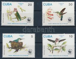 WWF Birds set + set on 4 FDC-s WWF Madarak sor + sor 4 FDC-n