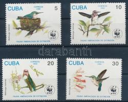 WWF Birds set + set on 4 FDCs WWF Madarak sor + sor 4 FDC-n