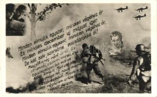 Minden elmúlik egyszer... Második világháborús katonai motívumlap / WWII Hungarian military motive card (EK)