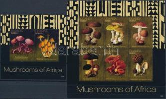 Mushrooms minisheet + block, Gombák kisív + blokk