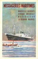 Messageries Maritimes / French merchant shipping company advertisement card s: Jean des Gachons