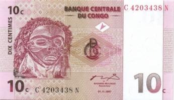 Kongó 1997. 1c, 5c, 10c, 20c, 50c, 1F, 5F T:I