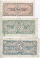 Szovjetunió 1938. 1R + 3R + 5R T:III,III-
Soviet Union 1938. 1 Ruble + 3 Rubles + 5 Rubles C:F,VG
...