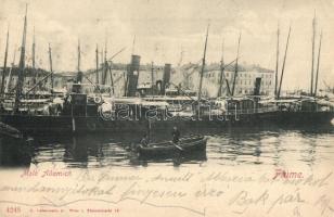 Fiume, Molo Adamich / steamships at the port