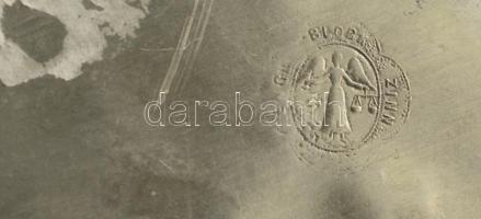 cca 1800 Ón tányér, jelzett (Block), d: 23 cm