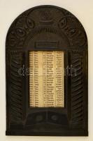 cca 1940 Bakelit halotti emléknaptár tartó / Judaica memorial 15x23 cm