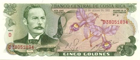 Costa Rica 1981+85. 5C (2x) klf évszámmal T:I