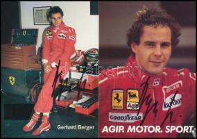 Forma 1-es aláírásgyűjtemény: Keke Rosberg, Gerhard Berger 3 db eredeti aláírás