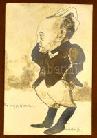 1918 Böhm jelzéssel: 9 db humoros katonai grafikát tartalmazó albumocska / Military graphics 19x12 c...