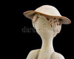 Iparművész figura, mázas kerámia, jelzés nélkül, hibátlan, m: 32 cm