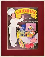 Globus reklámplakát reprint paszpartuban