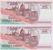 2006. 500Ft "EC" "50. évforduló 1956. október 23." (2x) sorszámkövetők T:I