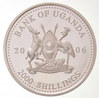 Uganda 2006. 2000Sh Ag "A labdarúgás halhatatlanjainak csarnoka - Anglia 2000-es évek / David B...