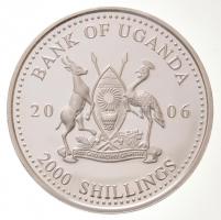 Uganda 2006. 2000Sh Ag "A labdarúgás halhatatlanjainak csarnoka - Olaszország 1990-es évek / Fr...