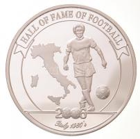 Uganda 2006. 2000Sh Ag A labdarúgás halhatatlanjainak csarnoka - Olaszország 1980-as évek / Claudio Gentile T:PP Uganda 2006. 2000 Shillings Ag Hall of Fame of Football - Italy 1980s / Claudio Gentile C:PP