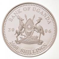 Uganda 2006. 2000Sh Ag "A labdarúgás halhatatlanjainak csarnoka - Brazília 1960-as évek / Pelé&...