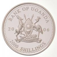 Uganda 2006. 2000Sh Ag "A labdarúgás halhatatlanjainak csarnoka - Brazília 1980-as évek / Zico&...