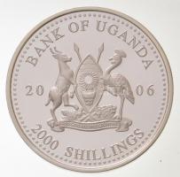 Uganda 2006. 2000Sh Ag "A labdarúgás halhatatlanjainak csarnoka - Franciaország 1980-as évek / ...