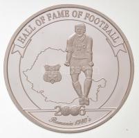 Uganda 2006. 2000Sh Ag A labdarúgás halhatatlanjainak csarnoka - Románia 1980-as évek / Gheorghe Hagi T:PP Uganda 2006. 2000 Shilling Ag Hall of Fame of football - Romania 1980s / Gheorghe Hagi C:PP