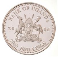 Uganda 2006. 2000Sh Ag "A labdarúgás halhatatlanjainak csarnoka - Portugália 2000-es évek / Lui...