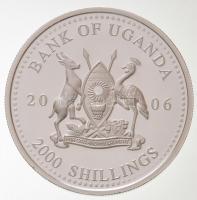 Uganda 2006. 2000Sh Ag "A labdarúgás halhatatlanjainak csarnoka - Belgium 1980-as évek / Eric G...