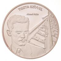 DN "Nemzetünk nagyjai - József Attila" Ag emlékérem tanúsítvánnyal (10,37g/0.999/35mm) T:P...