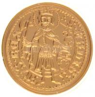 DN "Magyar aranypénzek utánveretben - Hunyadi János aranyforintja" aranyozott Cu emlékérem...