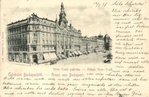 1898 (Vorläufer!) Budapest VII. New York palota, kávéház (kis szakadás / small tear)