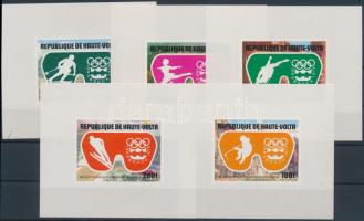 1975 Téli olimpia sor vágott blokkformában Mi 603-607