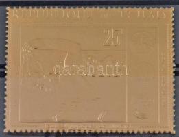 Olympic golden-foiled stamp, Olimpia aranyfóliás bélyeg